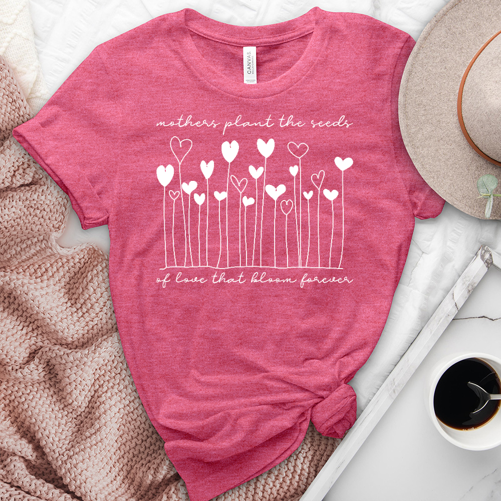 Mothers Plant Hearts Heathered Tee