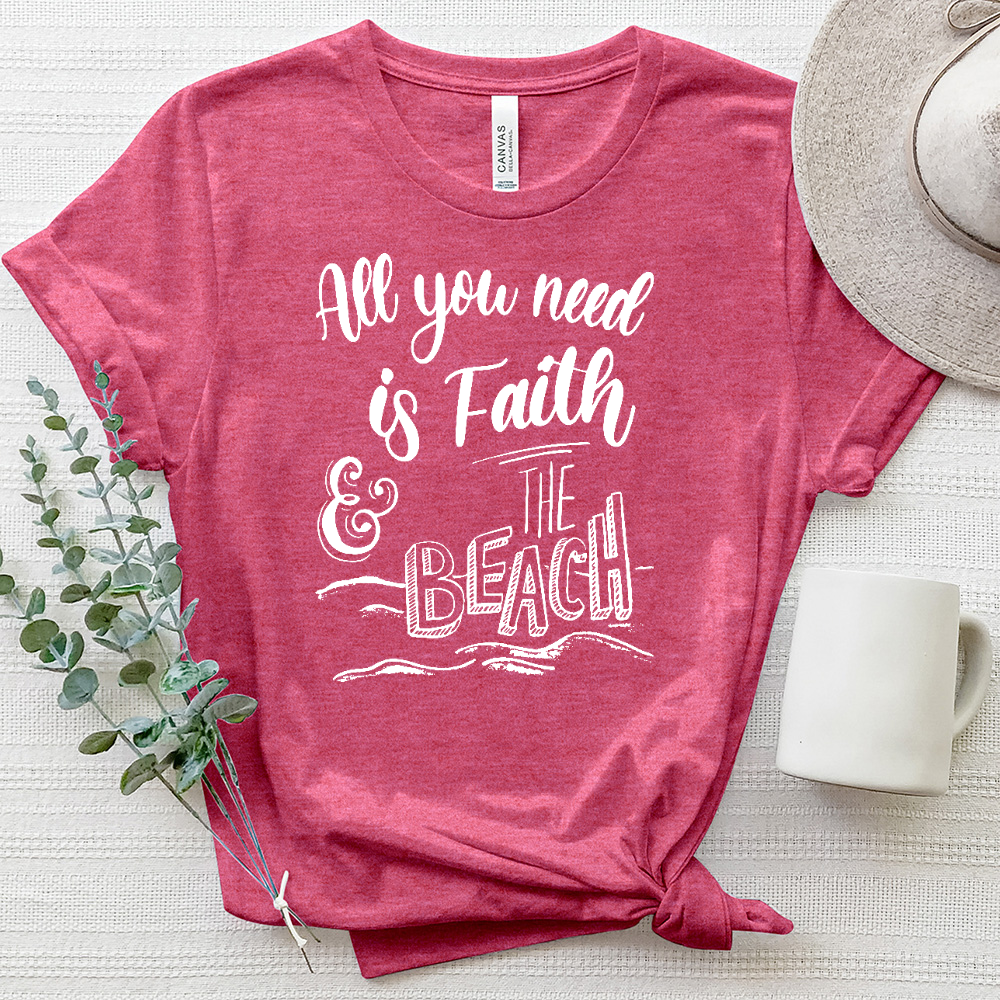 Faith and the Beach Heathered Tee