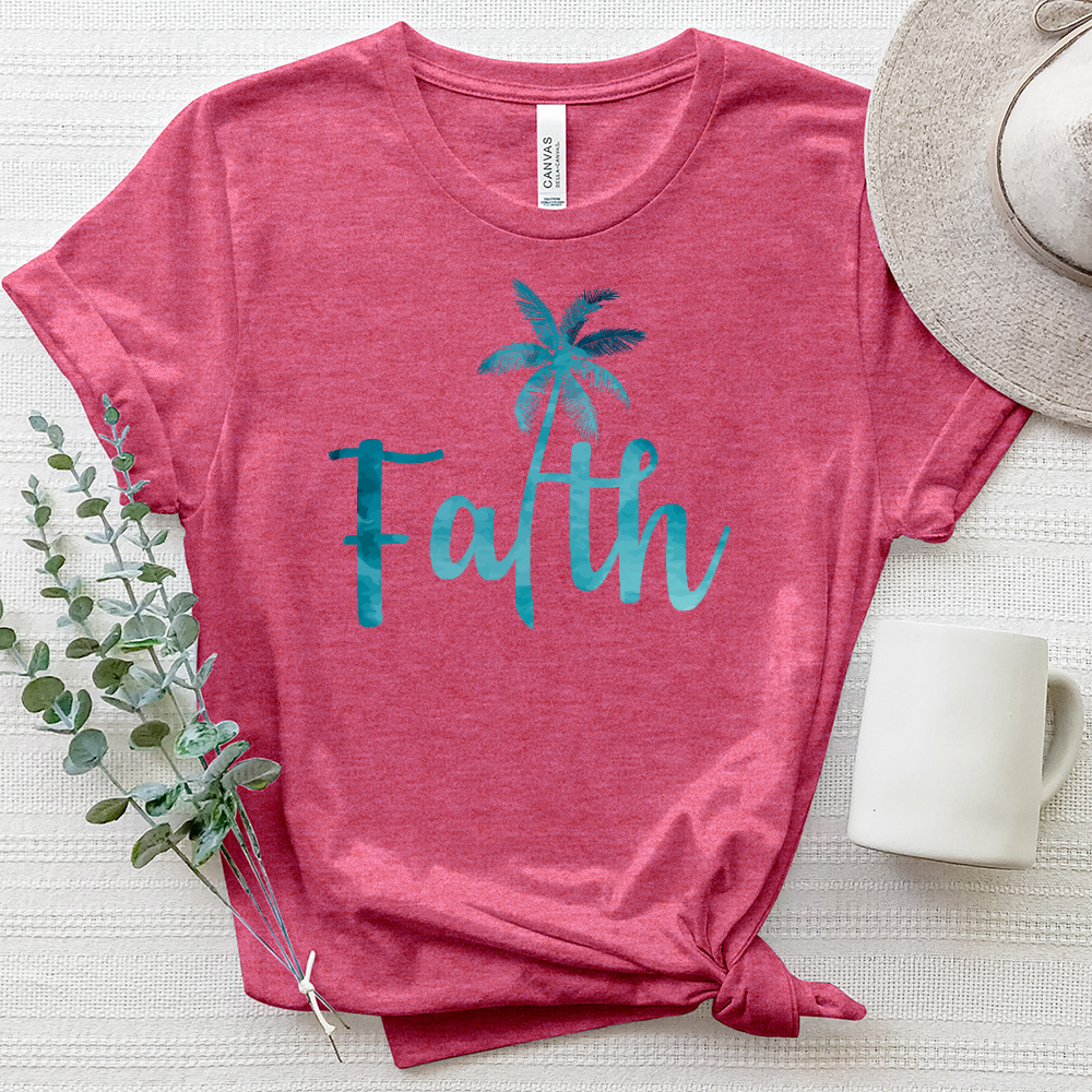 Faith Palm Heathered Tee