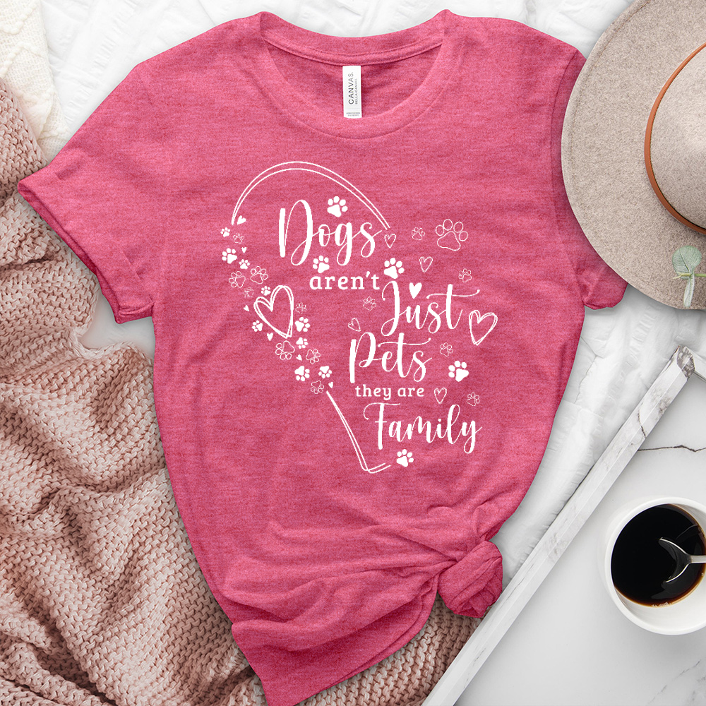 Dogs are Family Heathered Tee