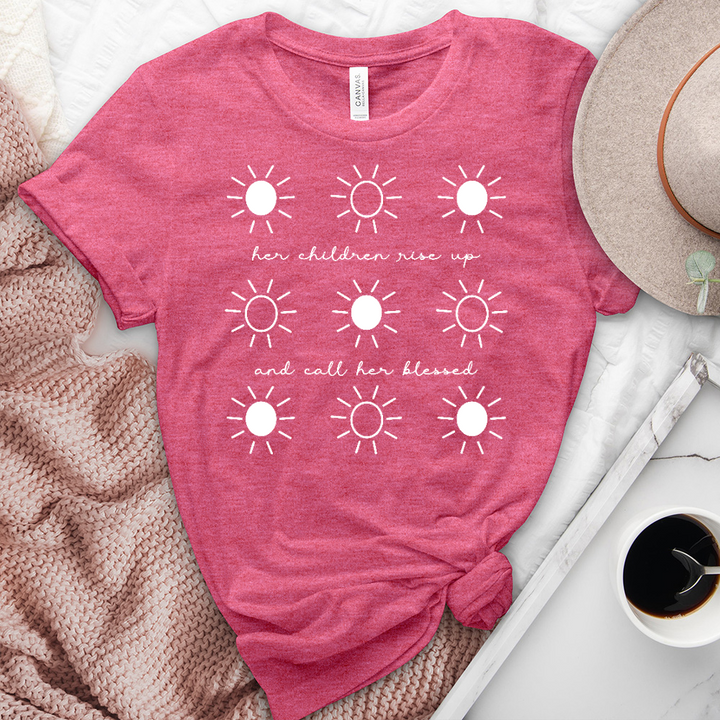 Her Children Sun Pattern Heathered Tee