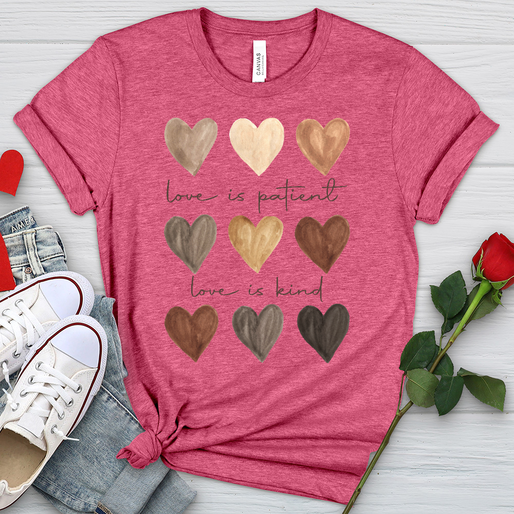 Watercolor Hearts Heathered Tee