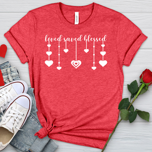 Love Saved Blessed Heathered Tee