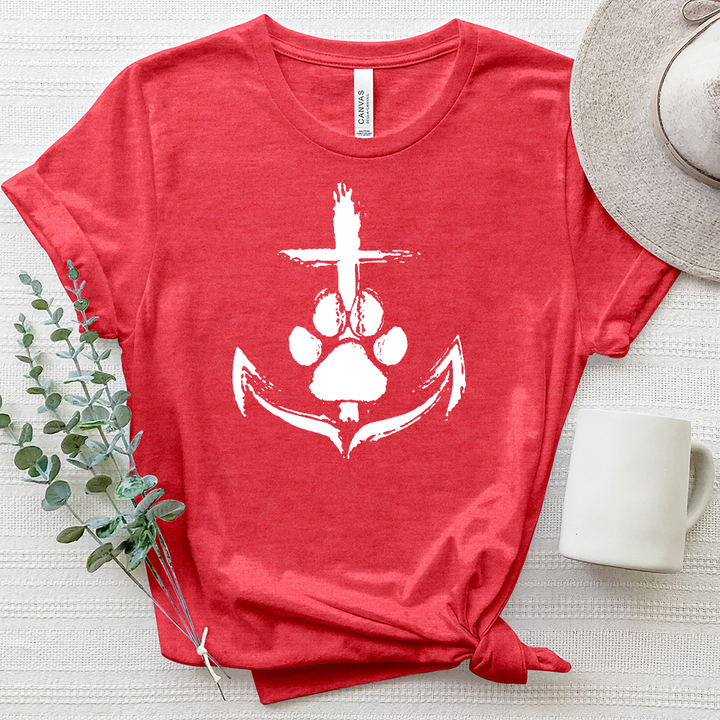 Anchor Paw Print Heathered Tee