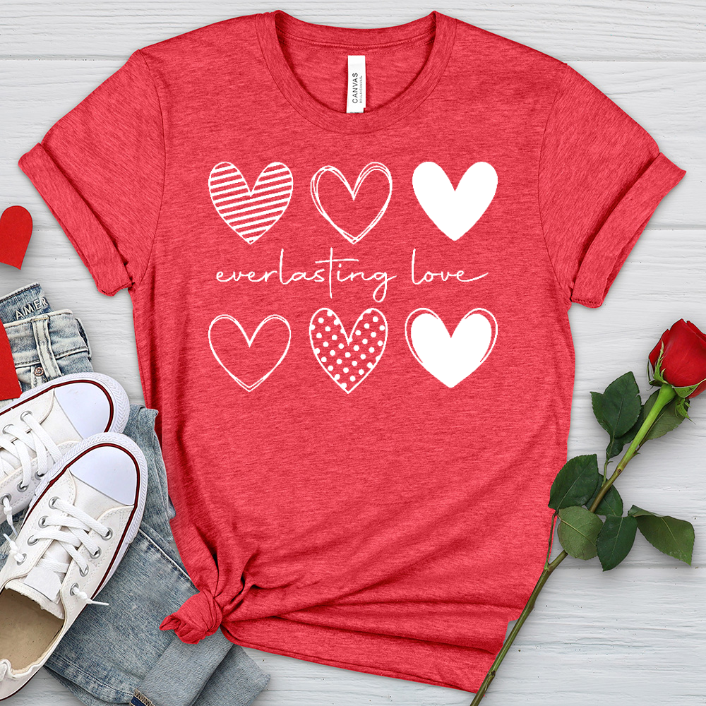 Everlasting Love Hearts Heathered Tee