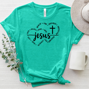 Jesus Cross Heathered Tee