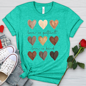 Watercolor Hearts Heathered Tee