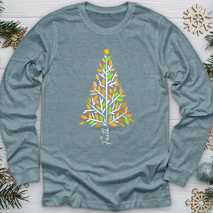 Faith Christmas Holly Long Sleeve Tee