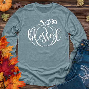 Fancy Blessed Pumpkin Long Sleeve Tee