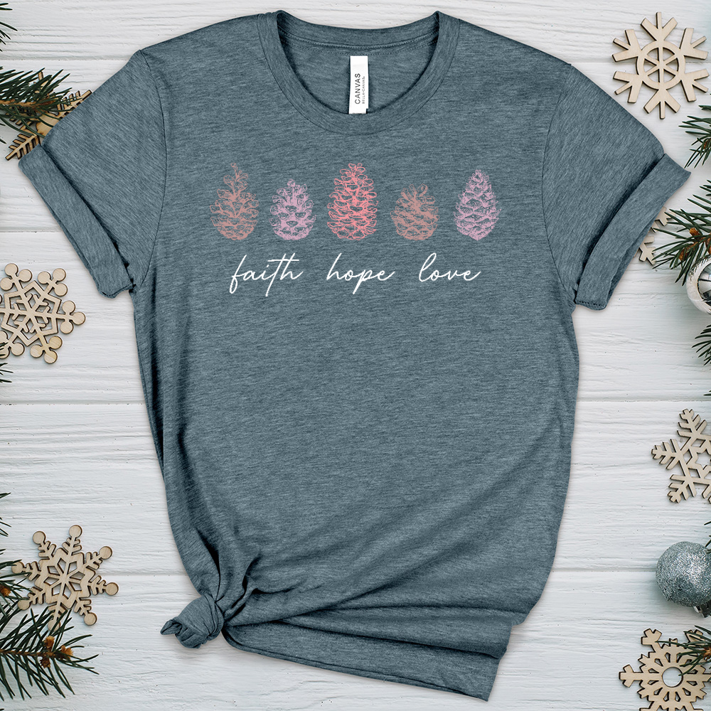 Assorted Pinecones Heathered Tee