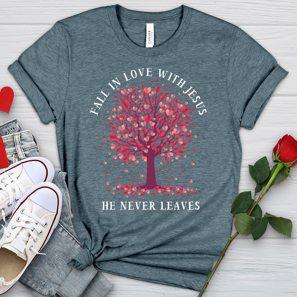 Fall In Love With Jesus Heathered Tee