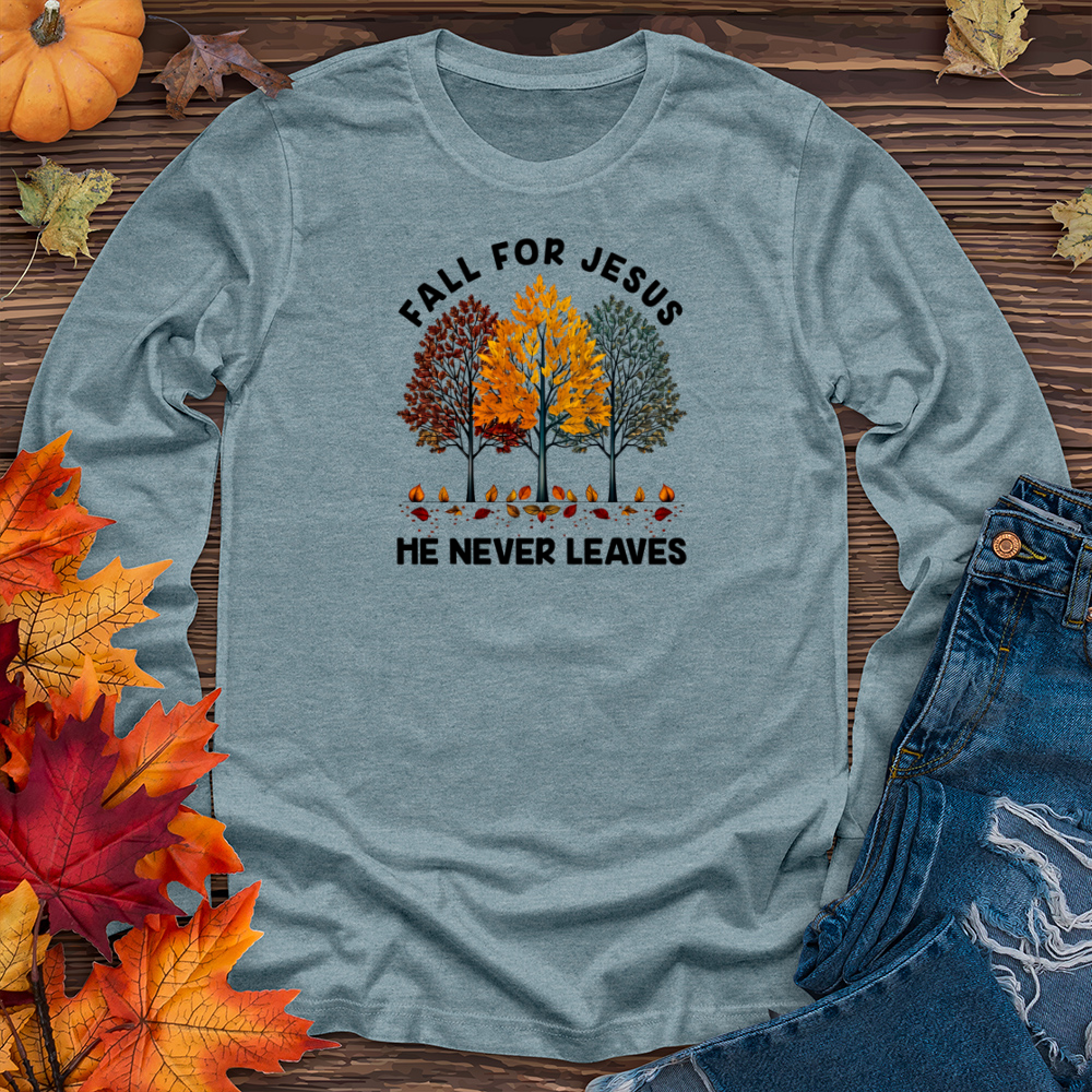 Retro Fall Forest Trio Long Sleeve Tee