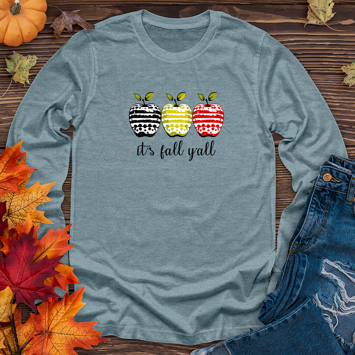 Vintage Apple Festival Polka Dot Trio Long Sleeve Tee