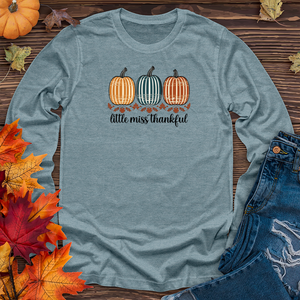 Vintage Pumpkin Stripe Trio Long Sleeve Tee