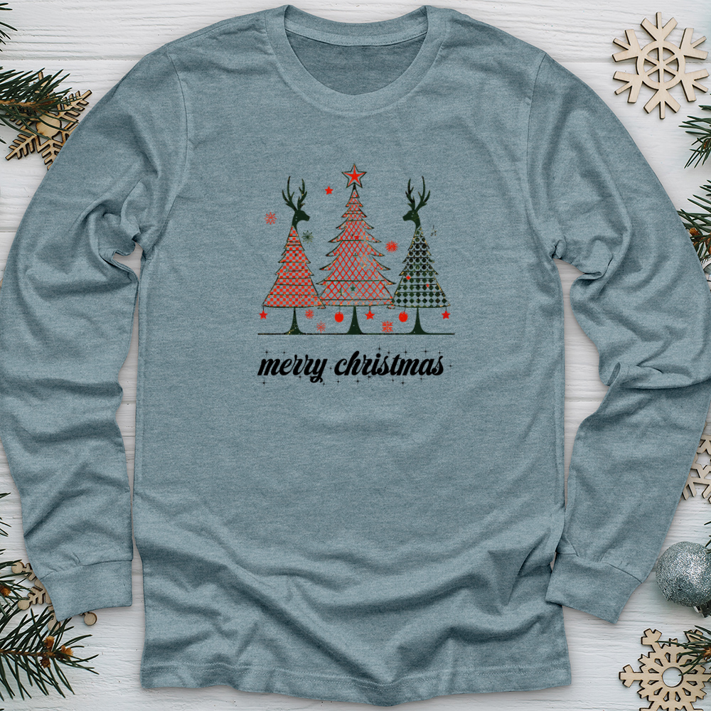 Merry Christmas Christmas Reindeer Long Sleeve Tee