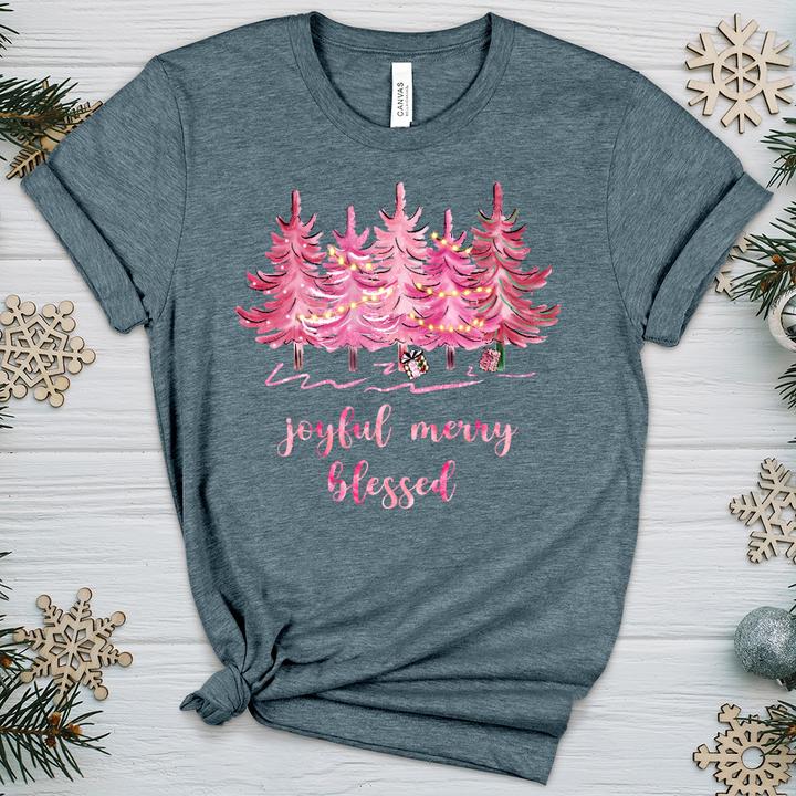 Joyful Pink Forest Heathered Tee