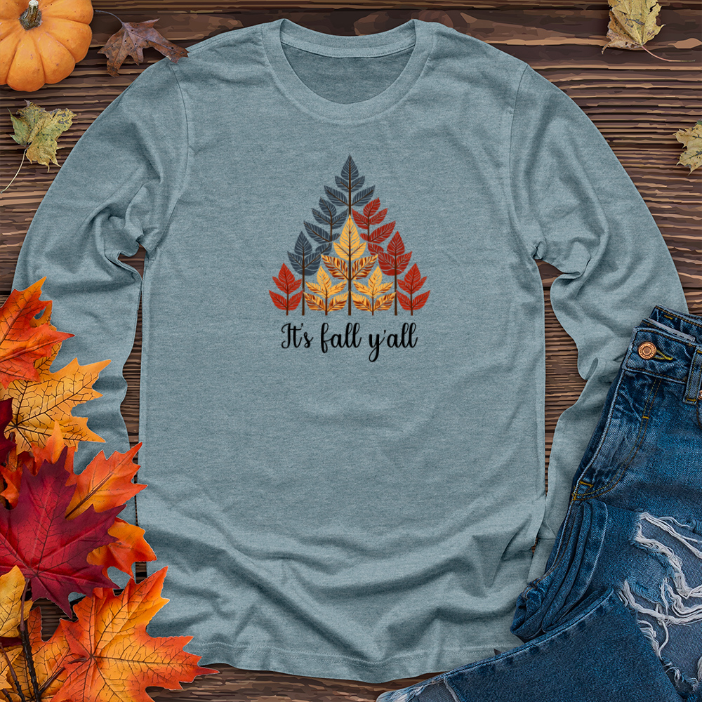 Vintage Bonfire Leaf Trio Long Sleeve Tee