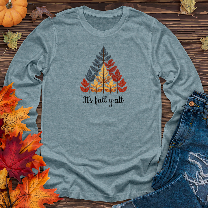 Vintage Bonfire Leaf Trio Long Sleeve Tee