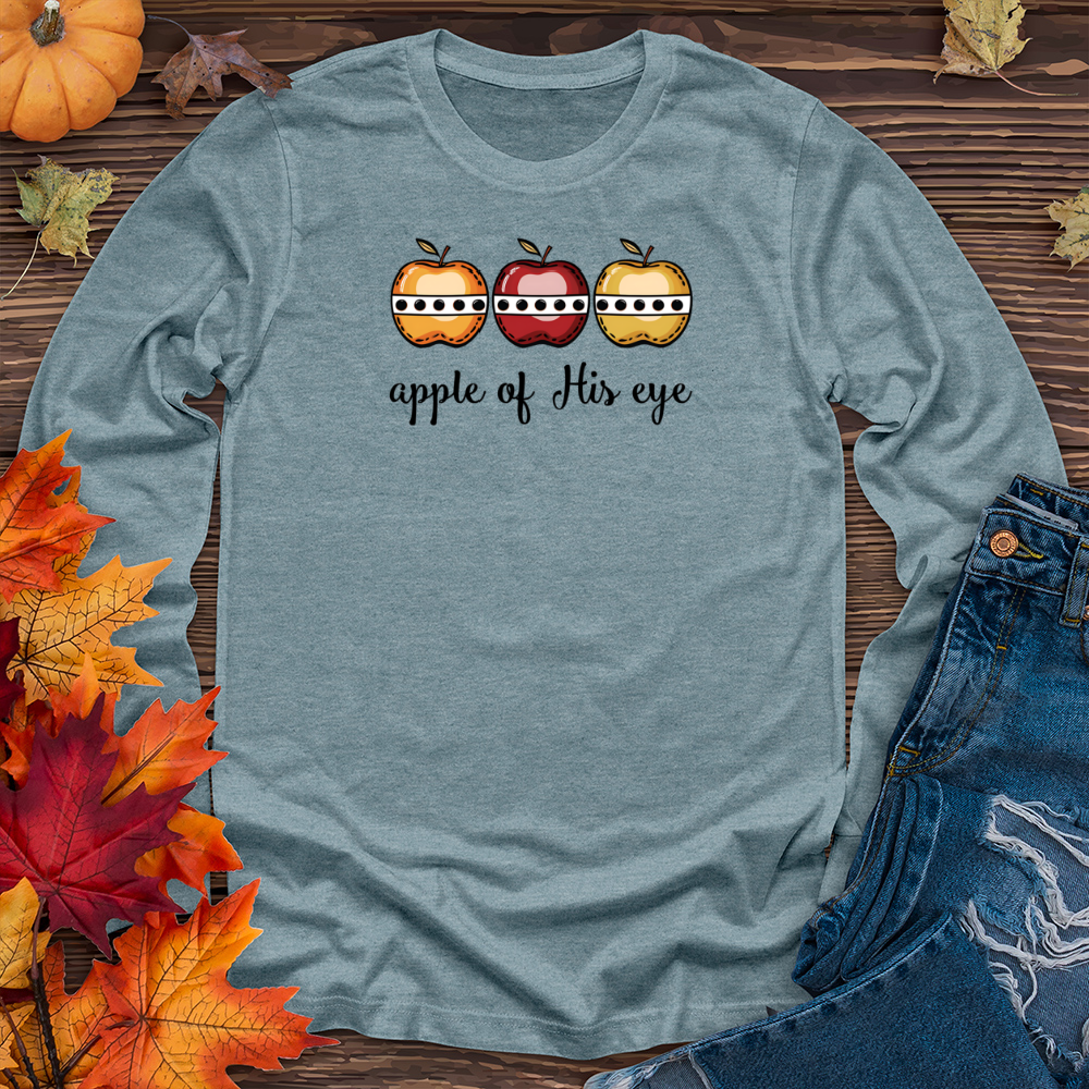 Retro Apple Cider Argyle Trio Long Sleeve Tee