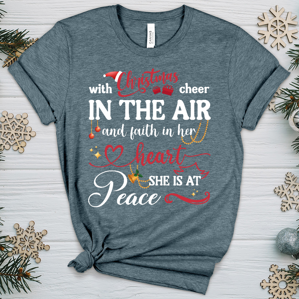 Christmas Cheer In The Air 02 Heathered Tee