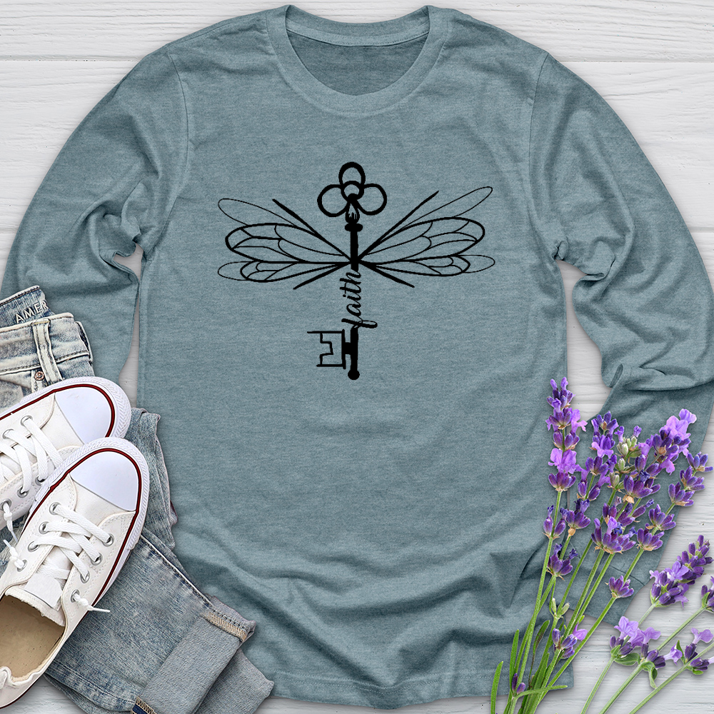 Winged Faith Fighter Long Sleeve Tee