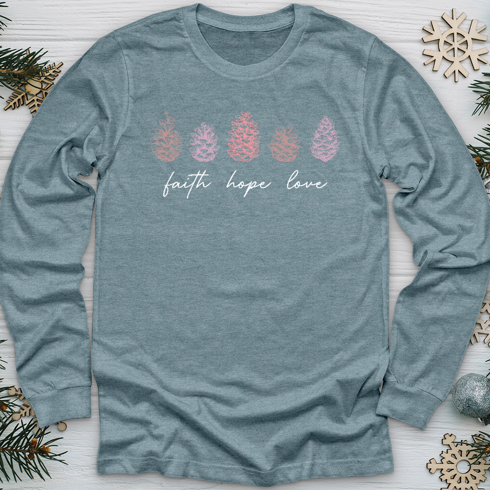 Assorted Pinecones Long Sleeve Tee