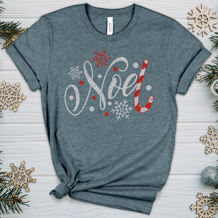 Noel Candy Cane Heathered Tee