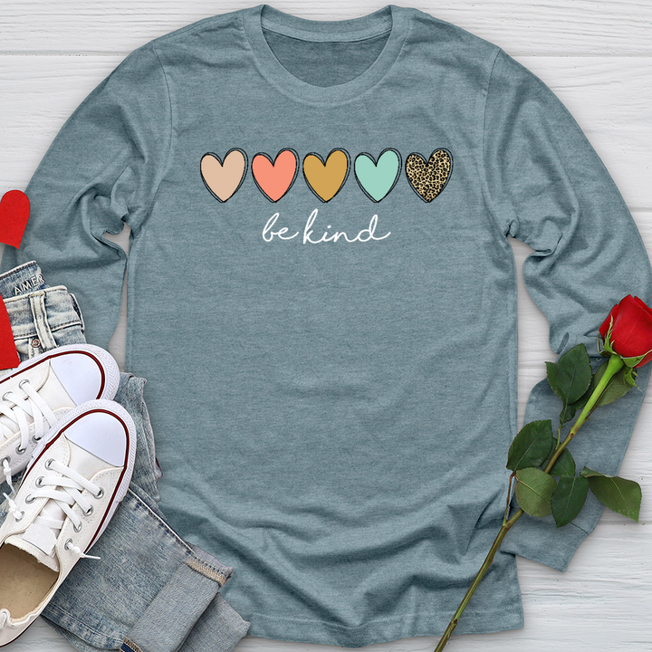 Be Kind Hearts Long Sleeve Tee