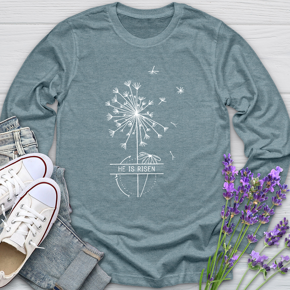 He Is Risen Dandelion Long Sleeve Tee