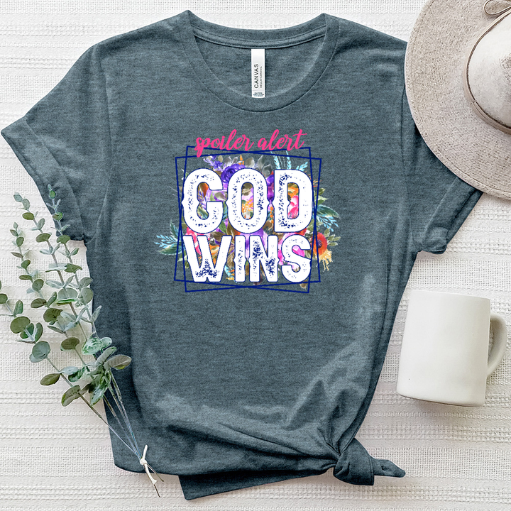 God Wins Heathered Tee