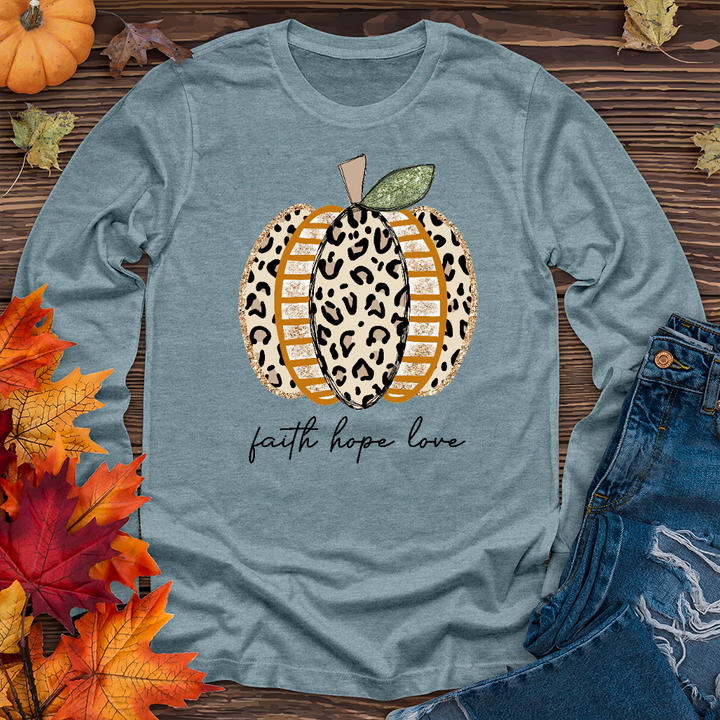 FHL Leopard Gold Pumpkin Long Sleeve Tee