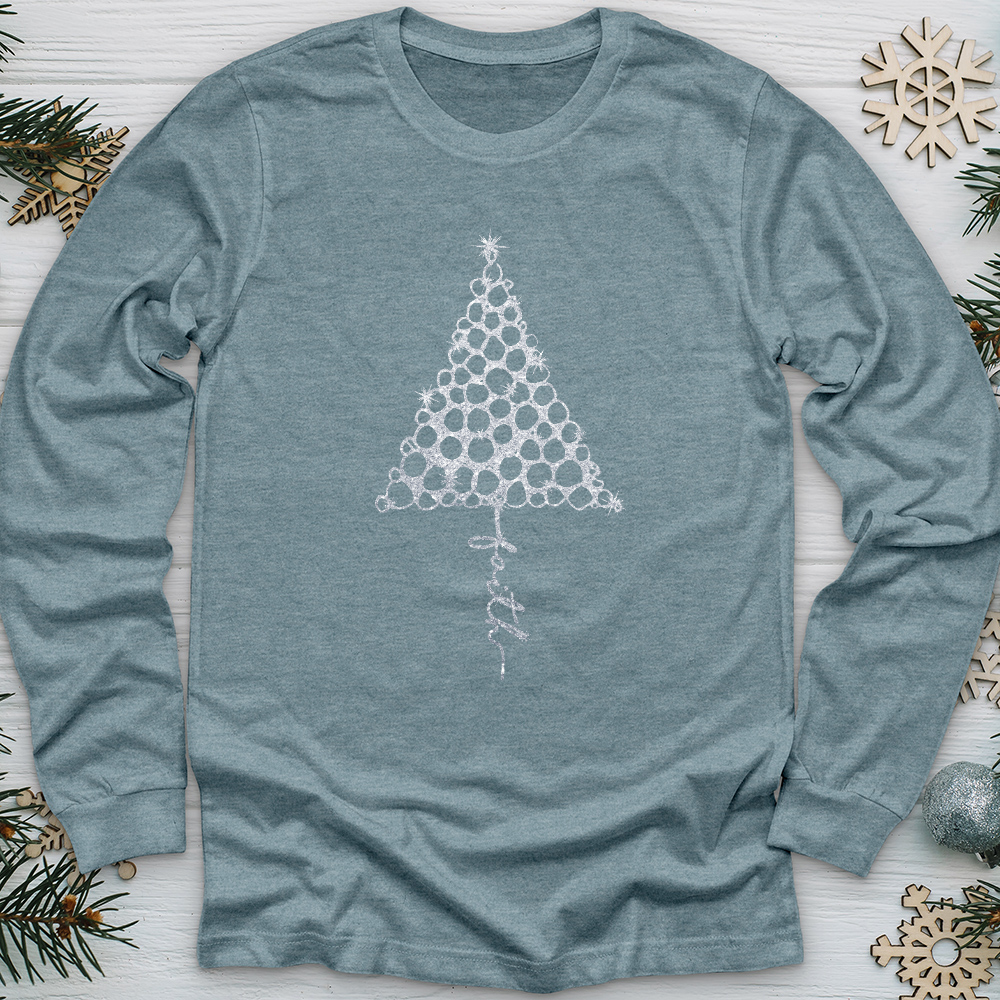 Faith Snowball Tree Long Sleeve Tee