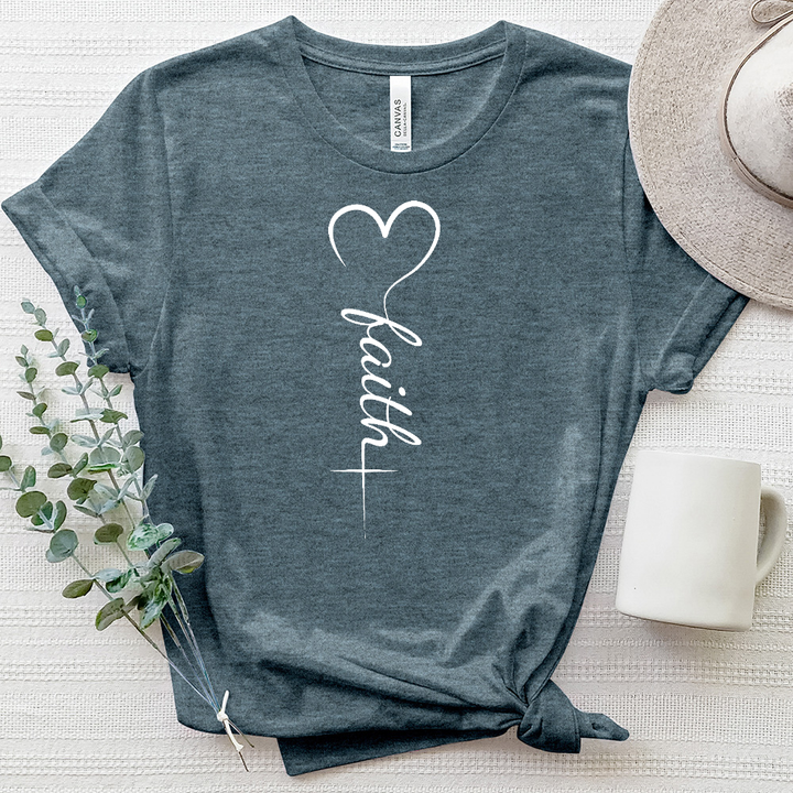 Faith Heart Heathered Tee