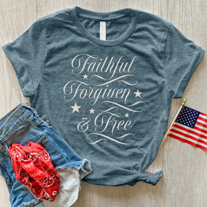 Faithful Forgiven & Free Heathered Tee