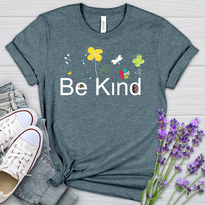 Be Kind Spring Garden Heathered Tee