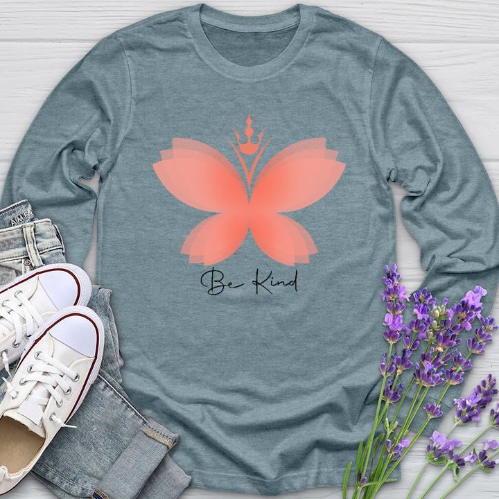 Be Kind Butterfly Long Sleeve Tee