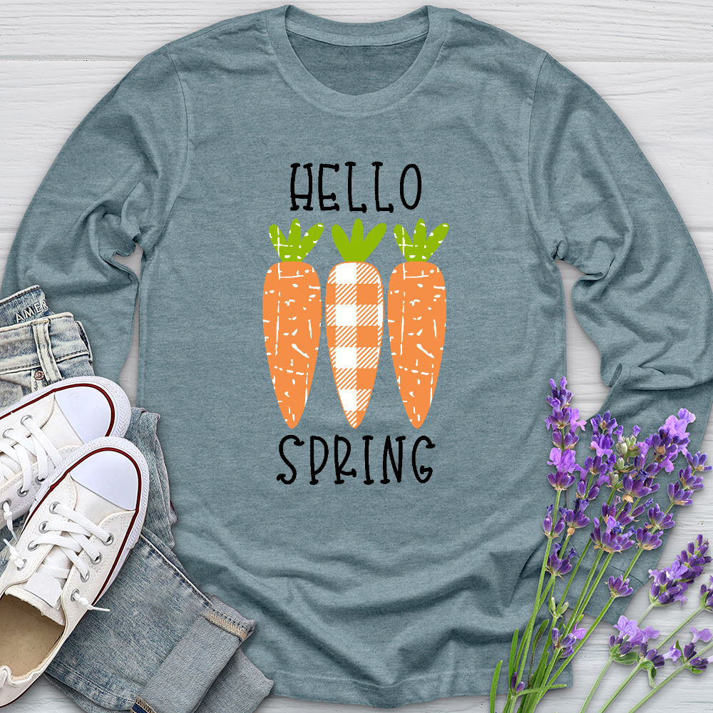 Hello Spring Carrots Long Sleeve Tee