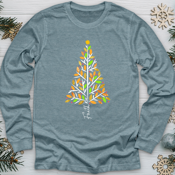 Faith Christmas Tree Long Sleeve Tee