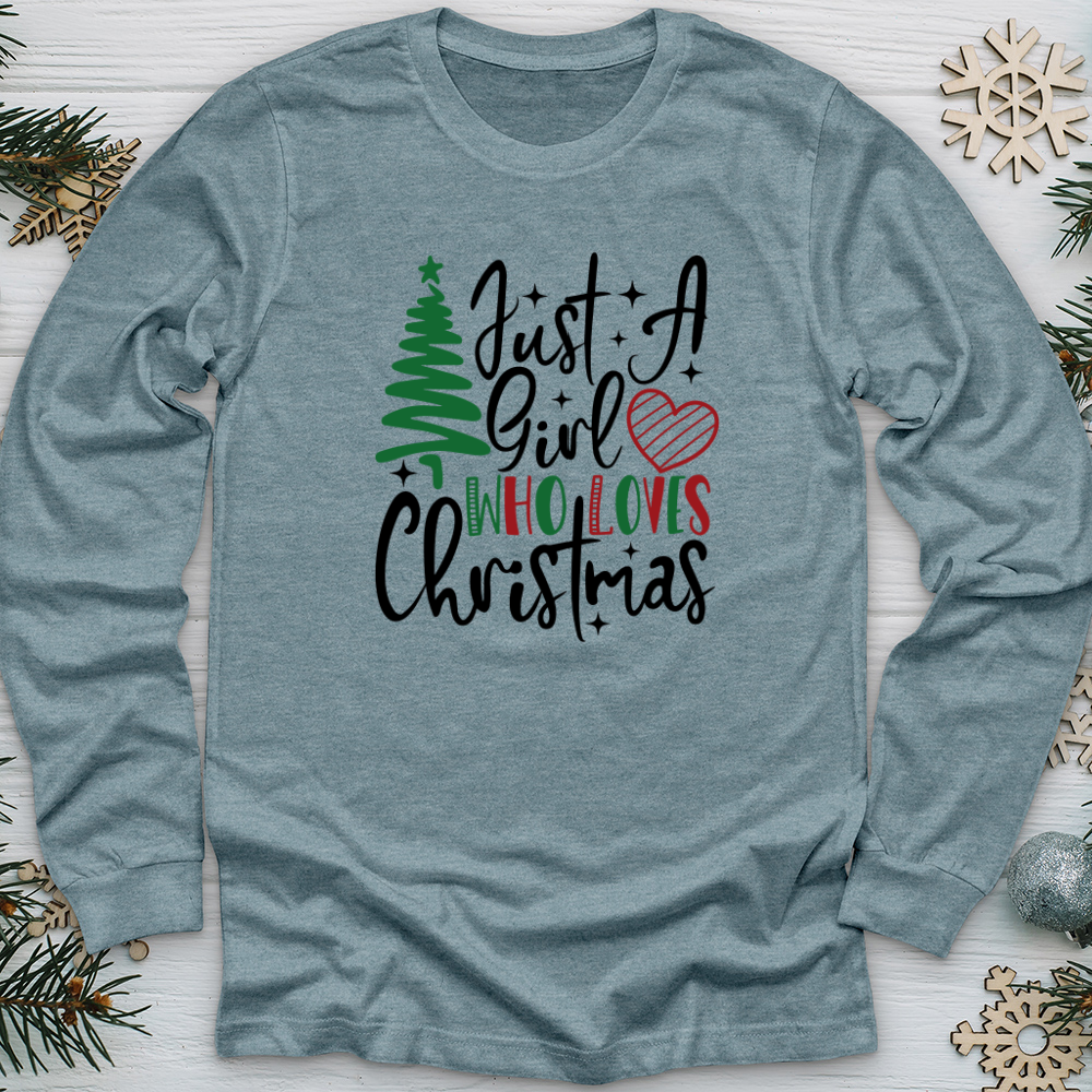 Just A Christmas Girl Long Sleeve Tee