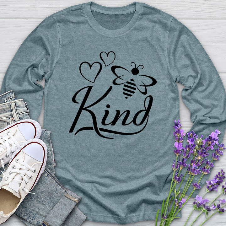 Bee Kind Honey Bee Long Sleeve Tee