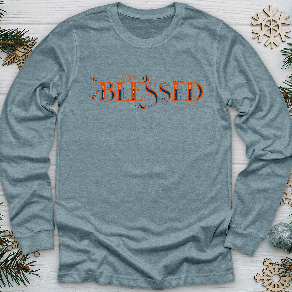 Blessed Lettering Long Sleeve Tee