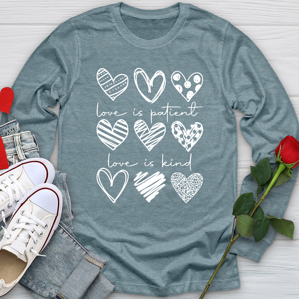 Heart Pattern Long Sleeve Tee