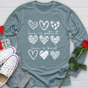 Heart Pattern Long Sleeve Tee