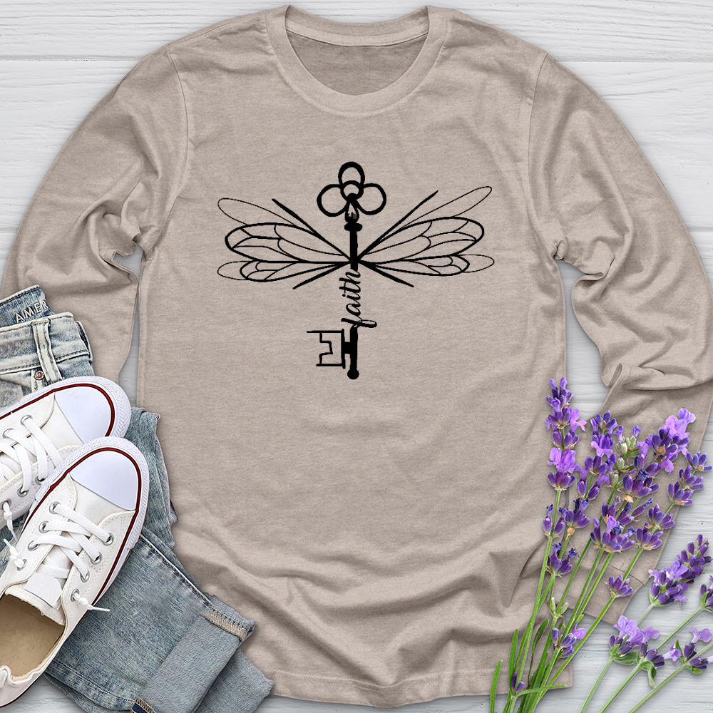 Winged Faith Fighter Long Sleeve Tee