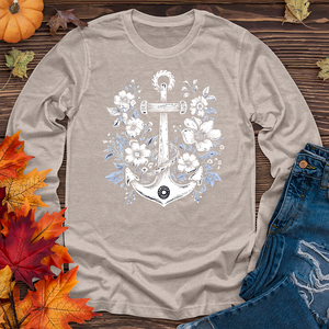 Anchor with flower Long Sleeve Tee