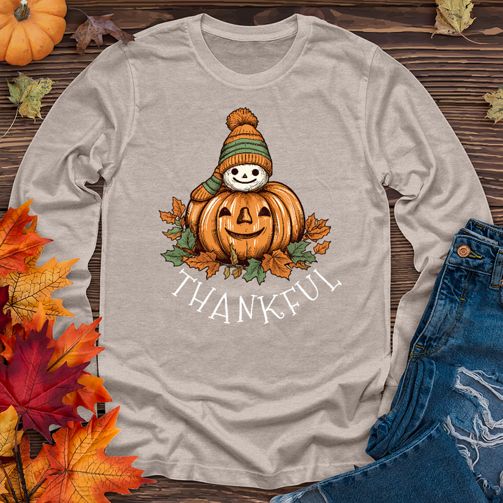 Thankful Happy Pumpkins Long Sleeve Tee