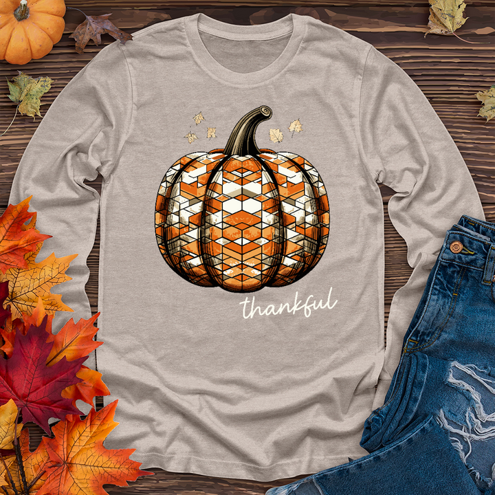 Thankful Glass Pumpkin Long Sleeve Tee