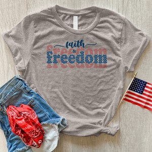 Faith & Freedom Heathered Tee