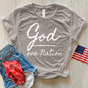 One Nation Under God Heathered Tee