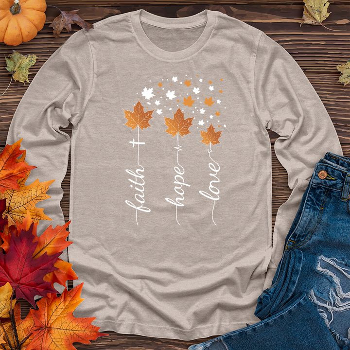 Faith Hope Love Autumn Long Sleeve Tee